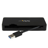Compact Travel Docking Station for Laptops - USB 3.0, HDMI/VGA Output, Gigabit Ethernet
