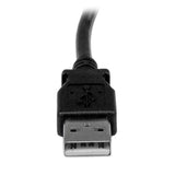 1m USB 2.0 A to Right Angle B Male Cable - Ideal for Printers, Scanners & Hard Drives