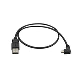 Right-Angle Micro-USB Charge-and-Sync Cable 0.5m - 24 AWG for Fast Charging & Data Transfer