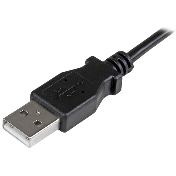 Micro-USB Charge-and-Sync Cable - 2m Right-Angle Connector - 24 AWG for Fast Charging