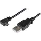 Right-Angle Micro-USB Charge-and-Sync Cable - 1m (3ft) - 30/24 AWG for Fast Charging