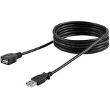 1.8m (6 ft) Black USB 2.0 Extension Cable A to A (M/F) - High-Speed Connectivity & Flexibility