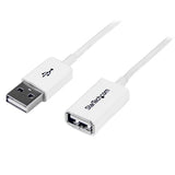 3m White USB 2.0 Extension Cable A to A for seamless data transfer and enhanced connectivity up to 3 meters.