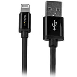 Apple MFi Certified USB to Lightning Cable - Long 2m (6ft) for iPhone, iPad, iPod - Black