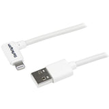 Apple MFi Certified 1m USB to Lightning Cable - Angled Connector for Easy Charging