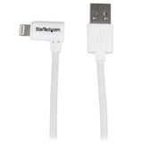 Apple MFi Certified 1m USB to Lightning Cable - Angled Connector for Easy Charging