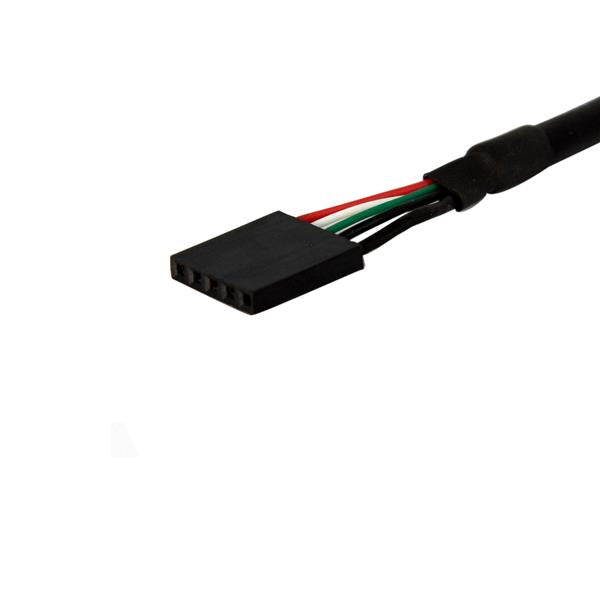 91cm USB A to motherboard cable with female port for easy PC case access, ideal for connecting devices like thumb drives.