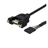 91cm USB A to motherboard header cable, add a panel mount USB port for easy access to external devices.