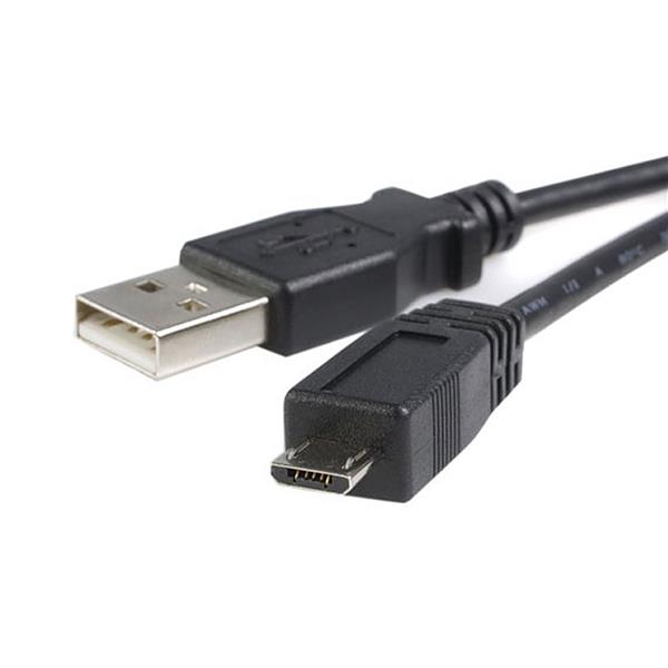 2m Micro USB cable for fast charging and data sync with Android devices, tablets, and cameras; durable and flexible design.