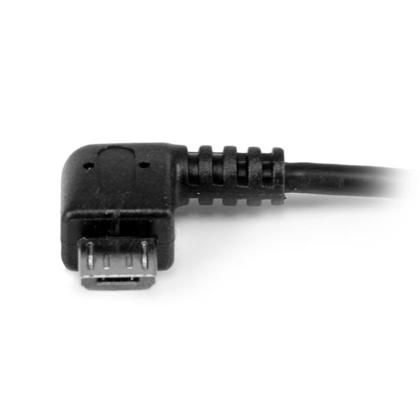 Right Angle Micro USB to USB OTG Host Adapter - 5in M/F Cable for Smartphones & Tablets