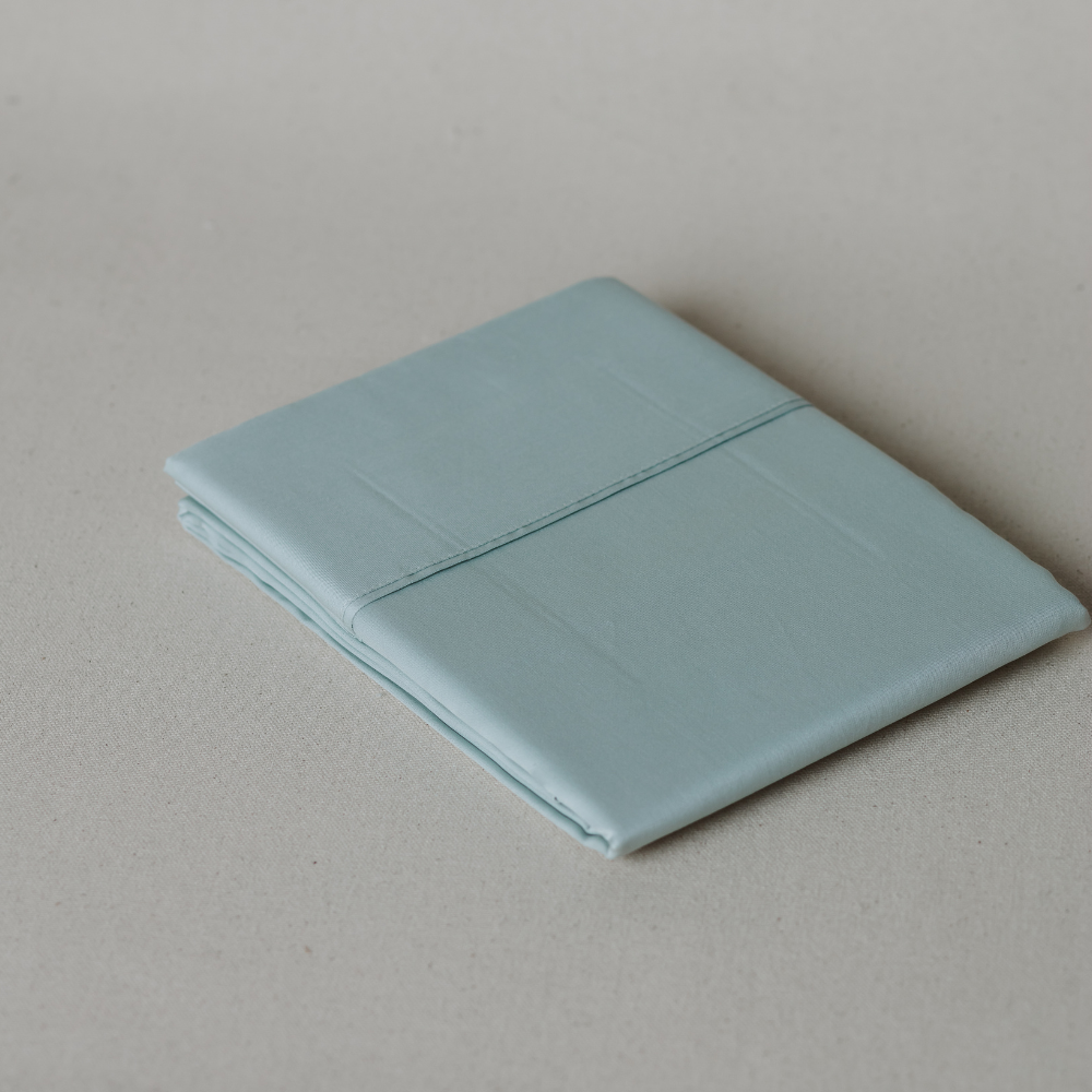 Lodge Pillowcase 2 Pack 100% Cotton Sateen Sage - 300TC