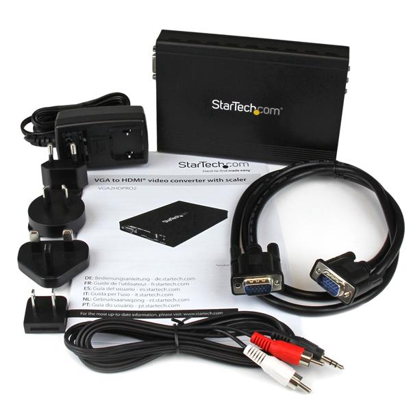 VGA to HDMI Scaler Converter with Automatic Resolution Detection - 1920x1200 Support