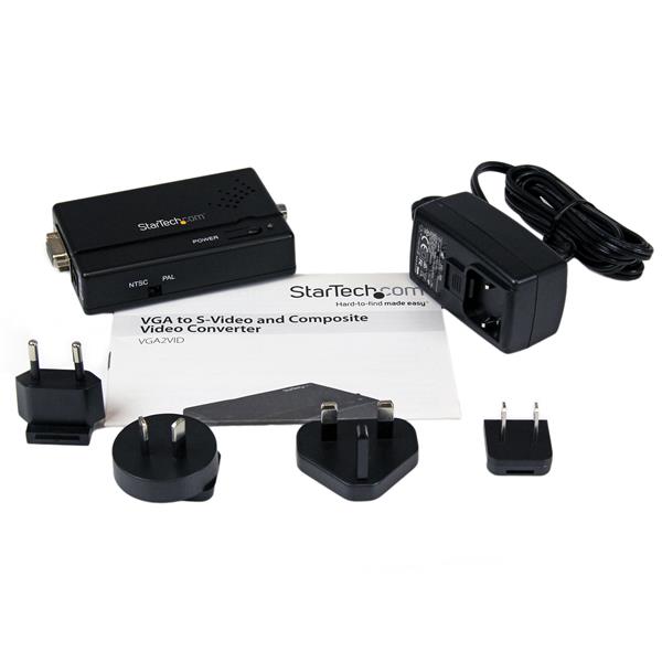 VGA to Composite or S-Video Converter - High Resolution PC to TV Adapter for Seamless Viewing