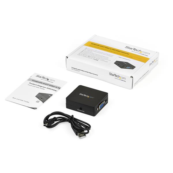 High-Quality Composite to VGA Video Converter - S-Video to VGA - 1920x1200 Resolution