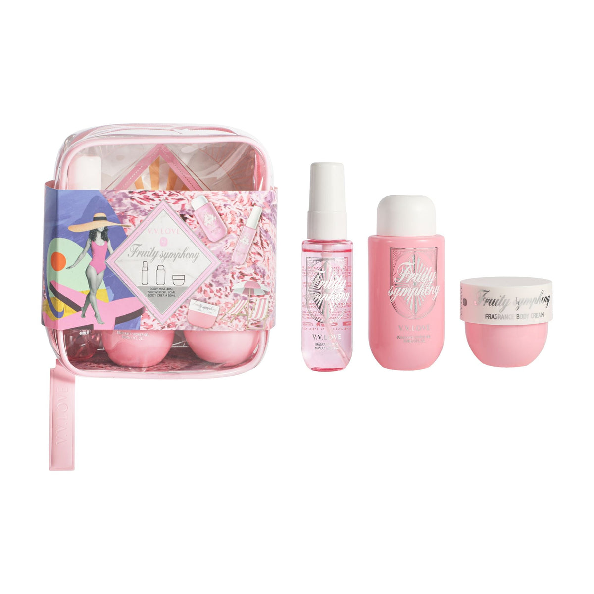 V.V.LOVE Fruity Symphony Bath & Body Gift Set 3pc