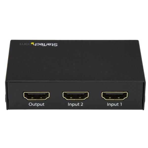 High-Speed 2-Port HDMI Switch - 4K 60Hz, HDR Support, Automatic Switching for Gaming & Streaming