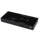 2x2 HDMI Matrix Switch enabling seamless 1080p video switching with remote control, ideal for home and commercial use.