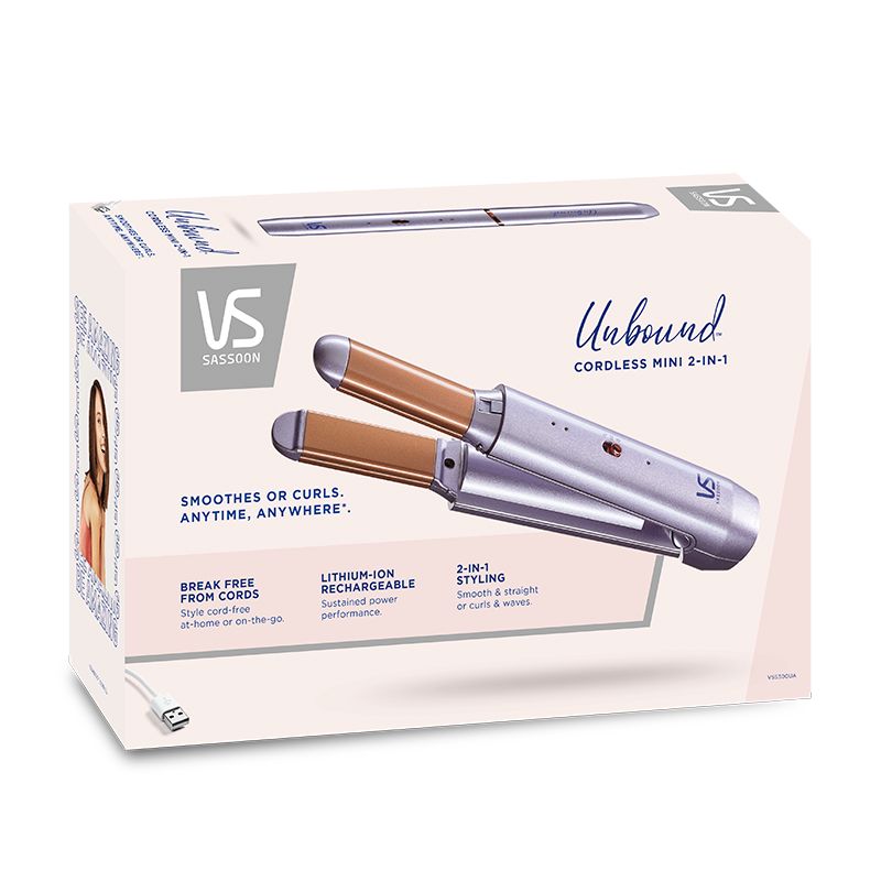 Mini 2 in 1 Straightener/Curler - VS Sassoon Unbound Cordless