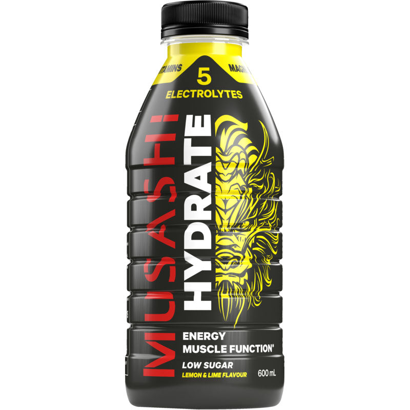 Musashi Hydrate Lemon Lime 600ml - Pack of 6