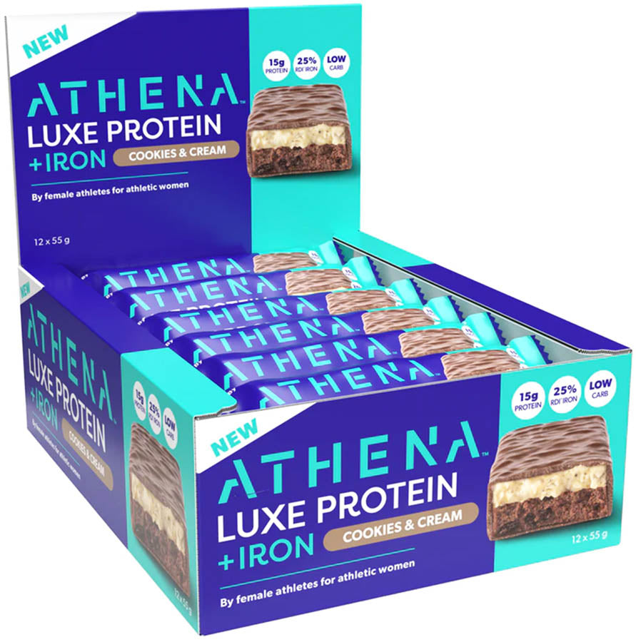 Athena Protein Bar Cookie & Cream 55gm - Carton of 12