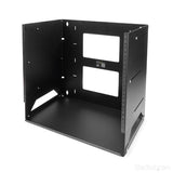 Wall-Mount Server Rack with Built-in Shelf - Solid Steel - 8U
