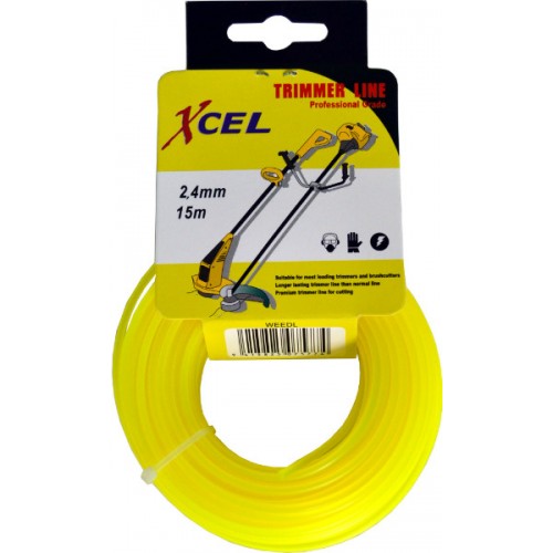 Trimmer Line For Weedeaters Yellow 15mx2.4mm Xcel