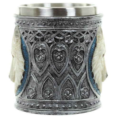 Tankard - Decorative White Wolf (15cm)
