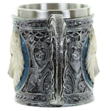 Tankard - Decorative White Wolf (15cm)