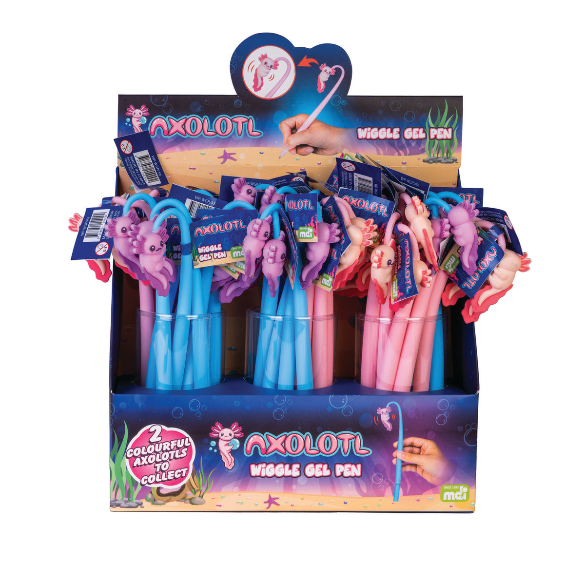 Wiggle Axolotl Gel Pen - Pack of 48