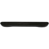 Black foam keyboard wrist rest providing ergonomic support and comfort for reduced wrist strain during typing.