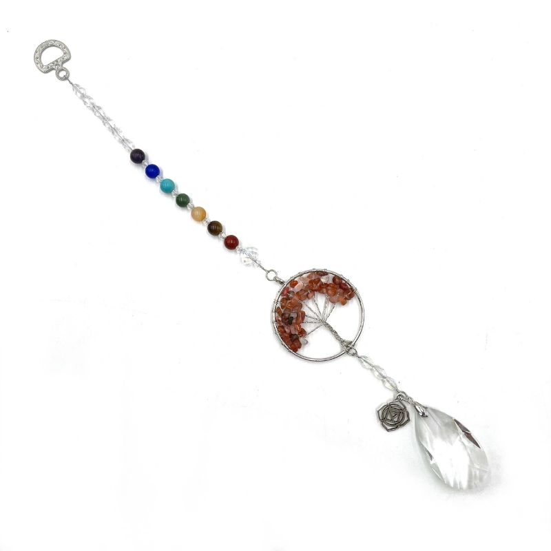 Suncatcher - Tree of Life Root Chakra Agate (32.5cm)