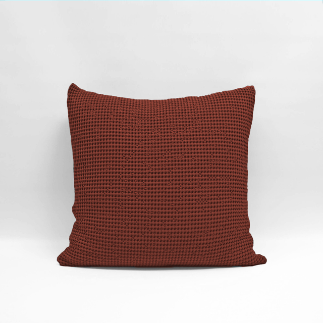 Textured clay euro pillowcase by Baksana, made from OEKO-TEX® cotton with zip closure, perfect for enhancing any space.