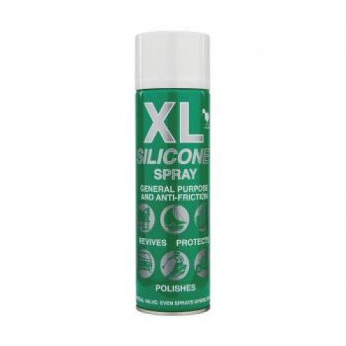 Silicone Spray XL 500ml for versatile lubrication and protection of surfaces in automotive, household, and industrial applications.