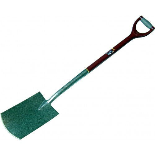 Spade Truper Garden spade with fibreglass handle, ergonomic D-handle, and durable steel head for efficient gardening tasks.