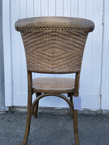 Dining Chair - Rattan Weave - Antique Oak 89cm
