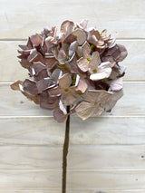 Artificial Hydrangea Stem - Dry Look (Coffee)