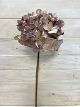 Artificial Hydrangea Stem - Dry Look (Coffee)