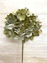 Artificial Hydrangea Stem - Dry Look (Green)