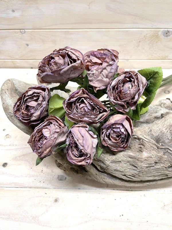 Artificial Rose Stem Bundle - Dry Look (Coffee)