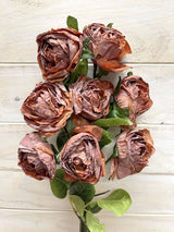 Artificial Rose Stem Bundle - Dry Look (Rust)