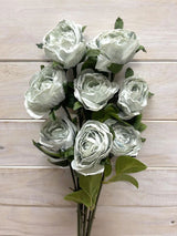 Artificial Rose Stem Bundle - Dry Look (Teal)