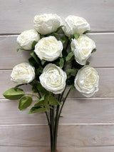 Artificial Rose Stem Bundle - Dry Look (White)