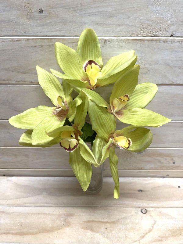 Artificial Cymbidium Orchid Bush (Green)