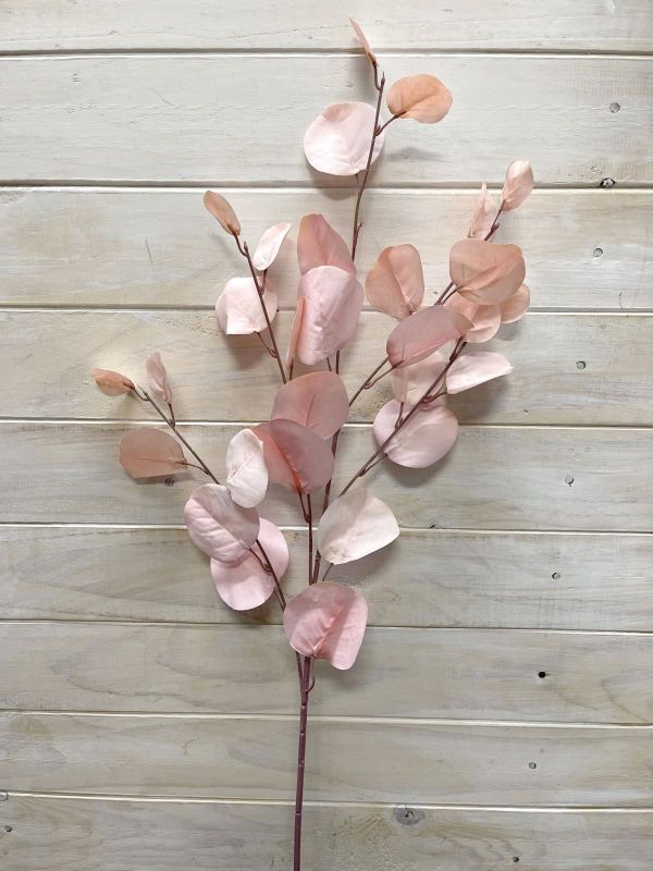 Artificial Large Round Eucalyptus Spray - Pink
