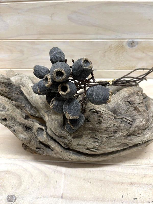 Artificial Eucalyptus Nut Bundle (Black)