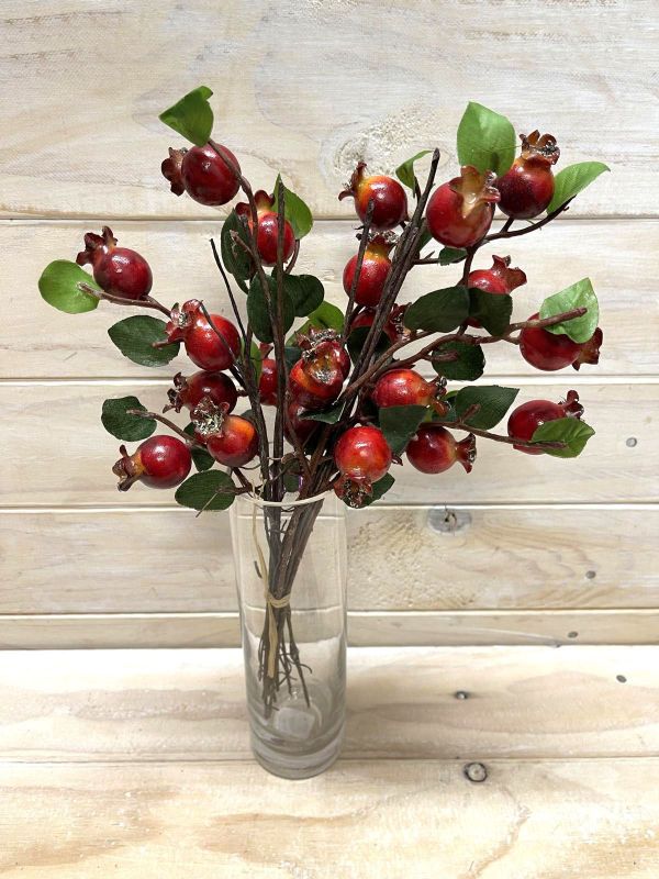 Artificial Rosehip Bundle (Red)