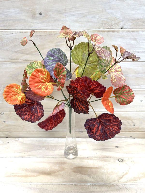 Artificial Autumn Geranium Leaf Bush
