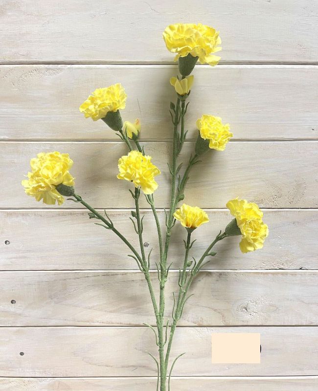 Artificial Carnation Stem (Yellow)