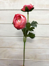 Artificial SIngle Ranunculus With Bud (Salmon)