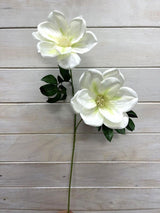 Artificial Magnolia Spray with 2 Flowers (Cream)